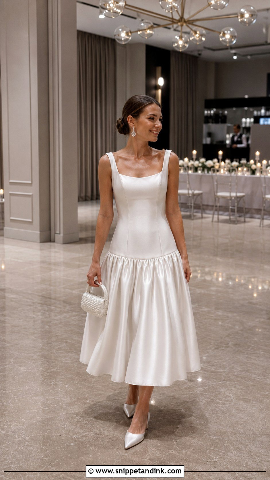 Drop Waist Midi First Dance Dress - Snippet and Ink - 20 First Dance Dress Ideas