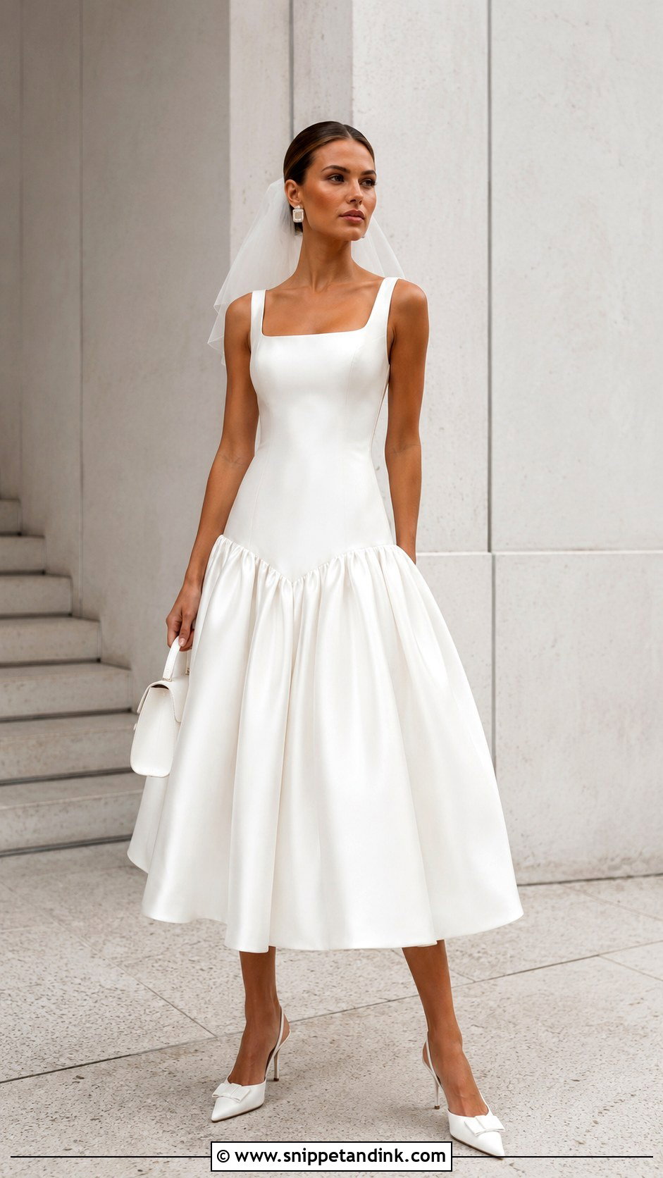 Drop Waist Midi Wedding Dress - Snippet and Ink - 20 Midi Wedding Dresses