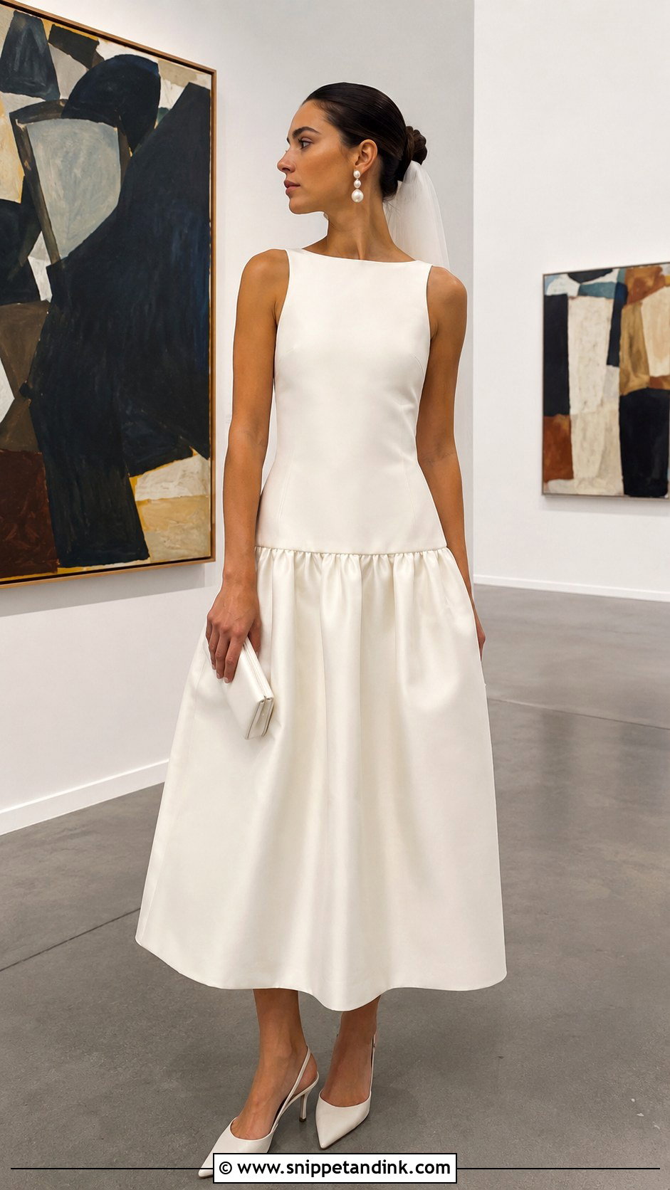 Drop Waist Midi Wedding Dress - Snippet and Ink - 20 Elegant Midi Wedding Dress Ideas