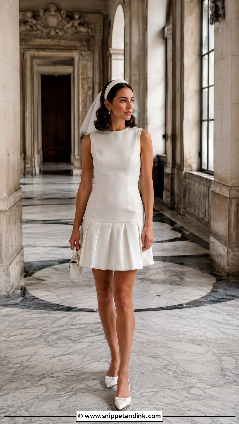 Drop Waist Mini Courthouse Wedding Dress - Snippet and Ink - 20 Classy Courthouse Wedding Dress Ideas