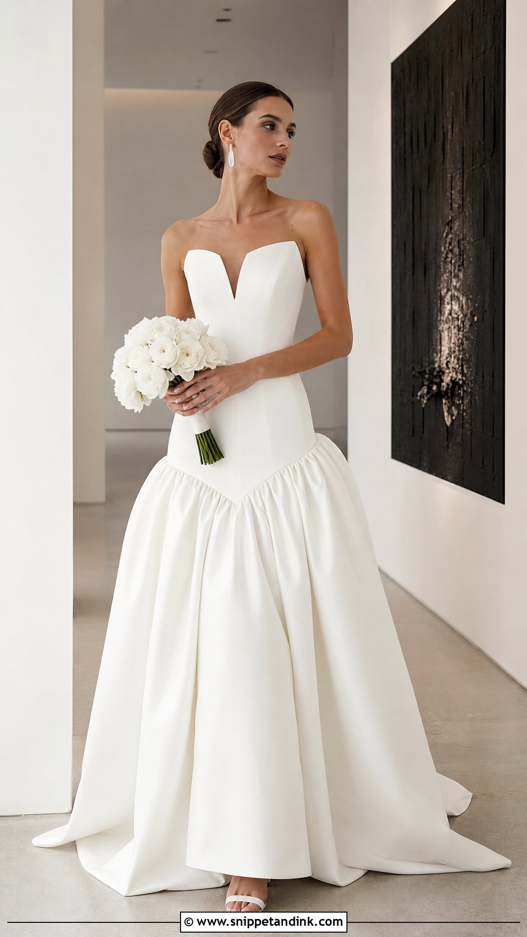 Drop Waist Modern Wedding Gown - Snippet and Ink - 25 Dropwaist Wedding Gown Ideas