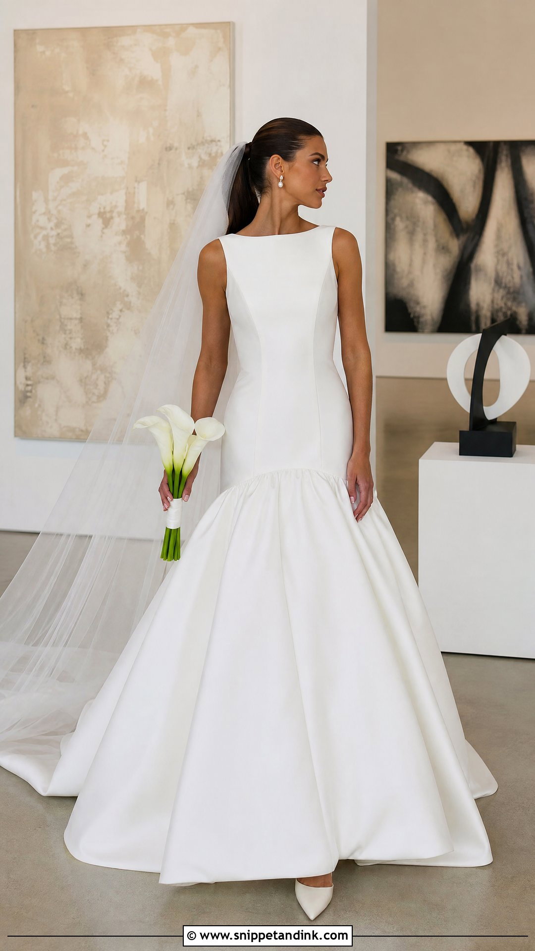 Drop Waist Organza Ballgown Wedding Dress - Snippet and Ink - 20 Wedding Gown Ballgown Ideas