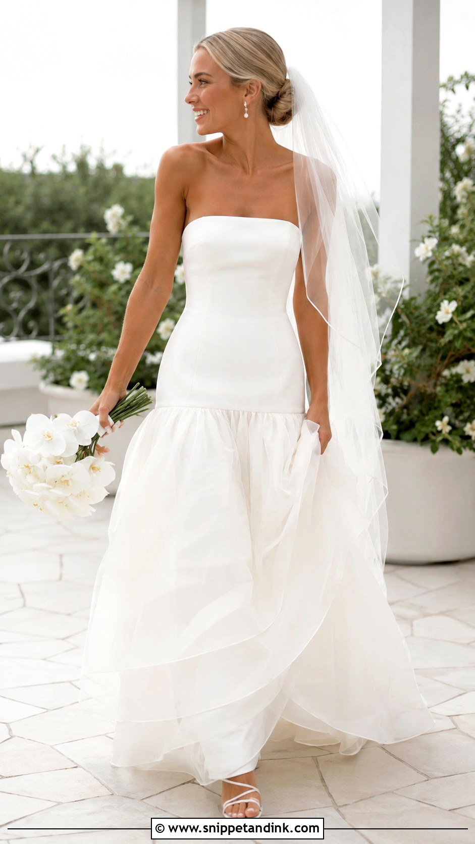 Drop Waist Organza Wedding Dress - Snippet and Ink - 25 Dropped Waist Wedding Dress Ideas