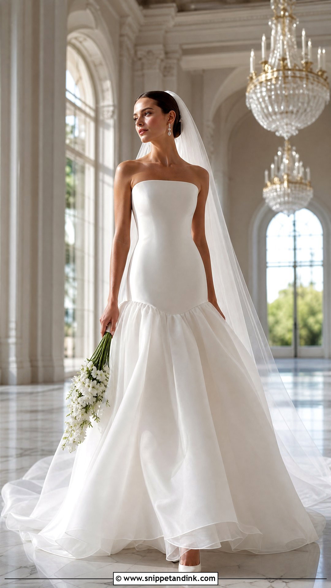 Drop Waist Organza Wedding Gown - Snippet and Ink - 20 Organza Wedding Gown Ideas