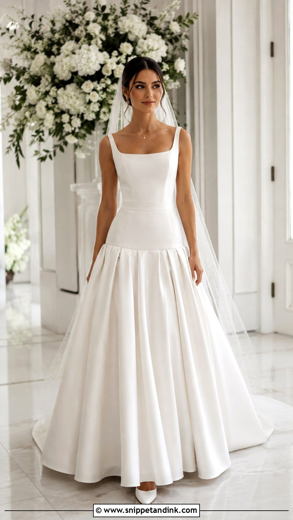 Drop Waist Pleated Wedding Dress - Snippet and Ink - 25 Drop Waist Wedding Dresses