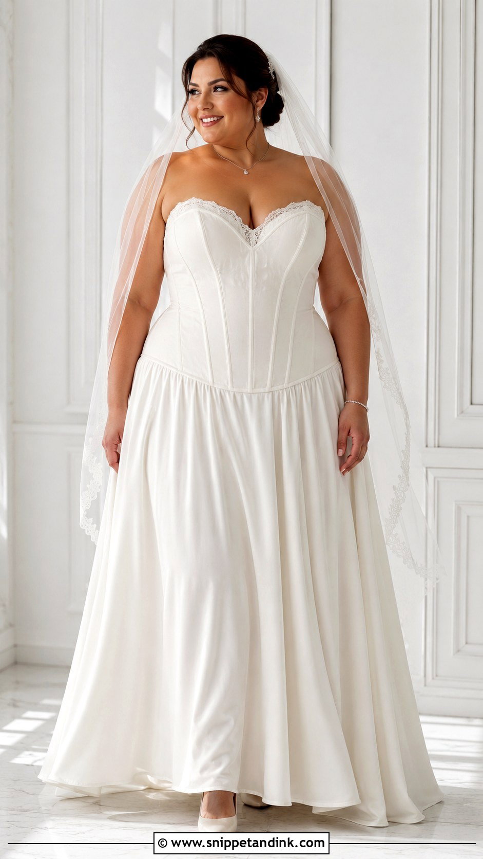 Drop Waist Plus Size Wedding Dress - Snippet and Ink - 25 Dropped Waist Wedding Dress Ideas