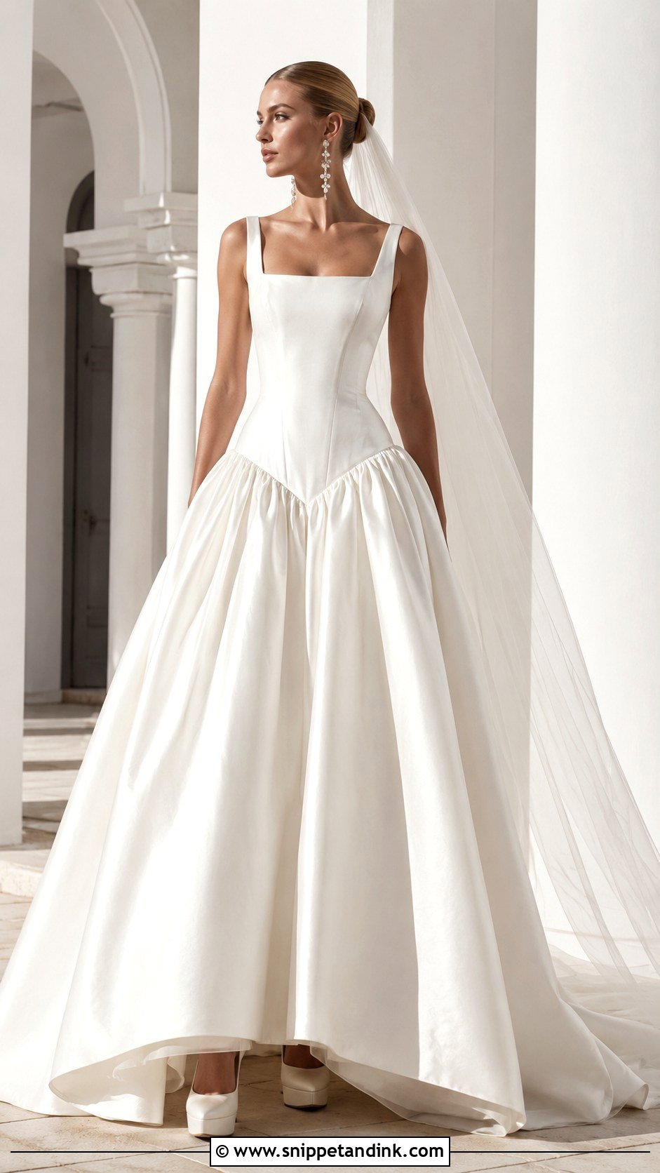 Drop Waist Princess Bridal Gown - Snippet and Ink - 20 Princess Bridal Gown Ideas