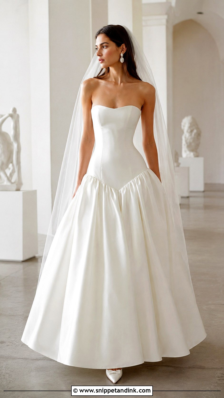 Drop Waist Princess Gown Wedding Dress - Snippet and Ink - 25 Princess Gown Wedding Dress Ideas
