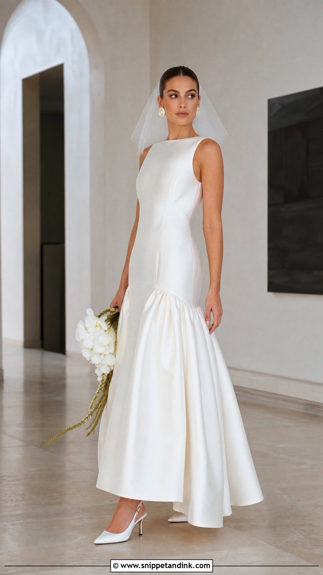 Drop Waist Satin Wedding Dress - Snippet and Ink - 20 Unique Elegant Wedding Dresses