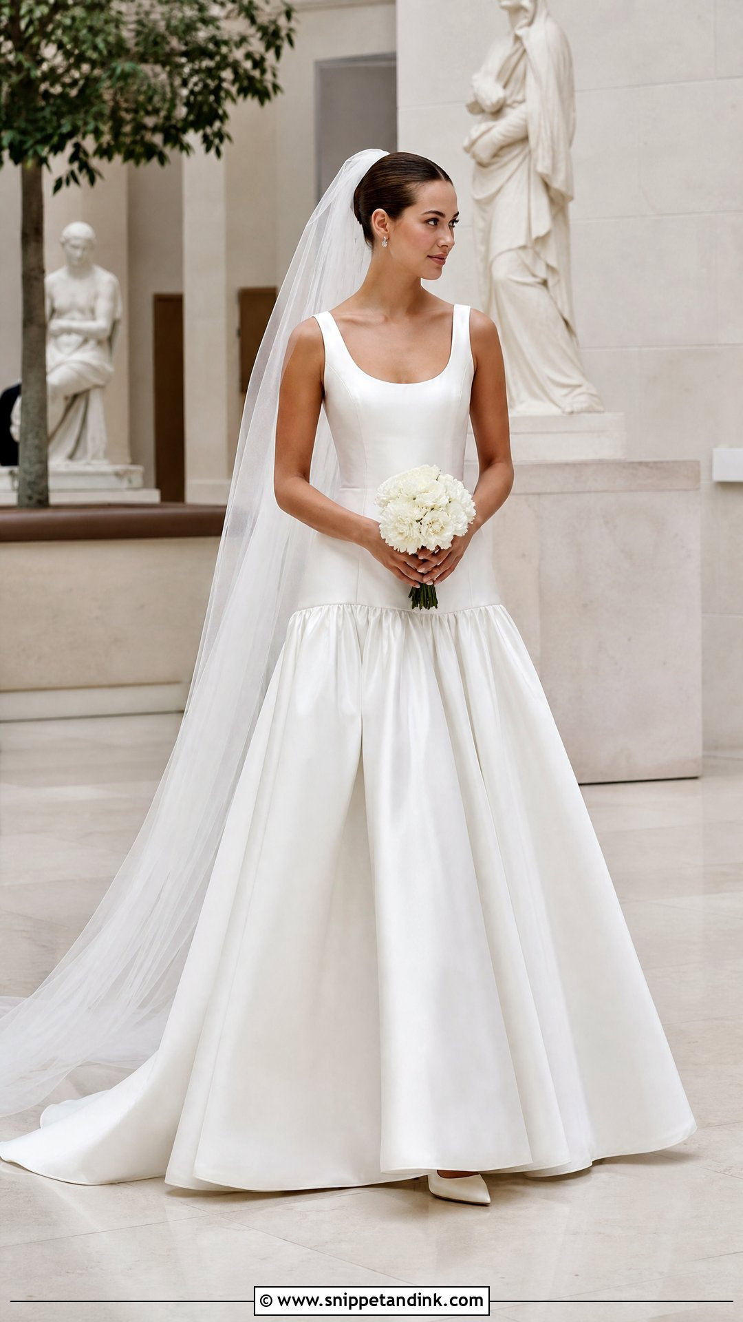 Drop Waist Silk Bridal Gown - Snippet and Ink - 20 Silk Bridal Gown Ideas