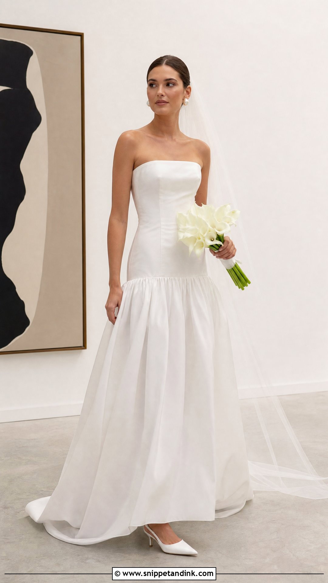 Drop Waist Silk Organza Wedding Dress - Snippet and Ink - 20 Silk Organza Wedding Dress Ideas