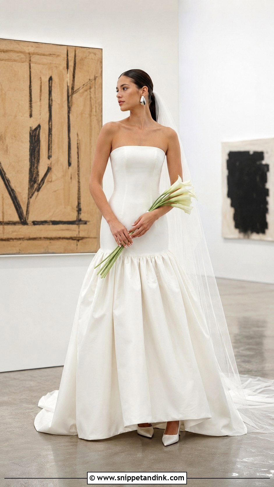 Drop Waist Silk Wedding Dress Ballgown - Snippet and Ink - 20 Silk Wedding Dress Ballgown Ideas