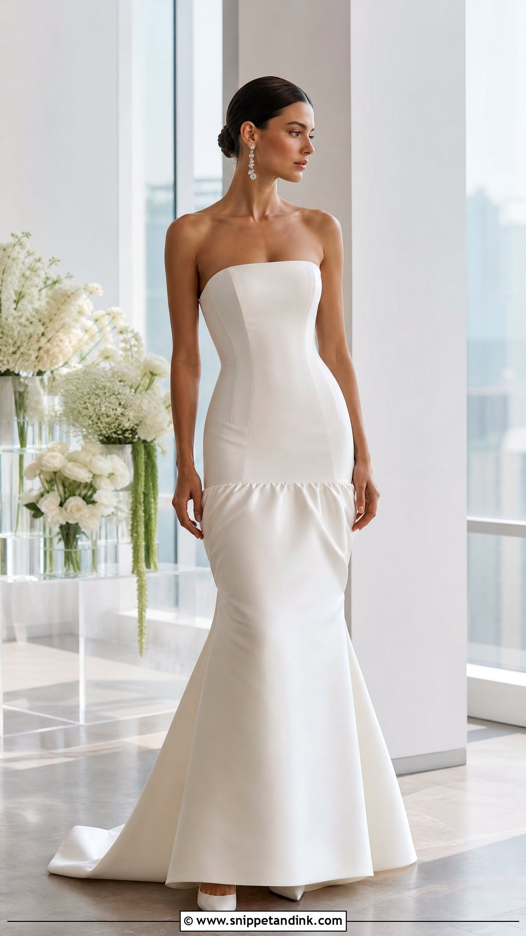 Drop Waist Slim Fit Wedding Dress - Snippet and Ink - 20 Slim Fit Wedding Dress Ideas