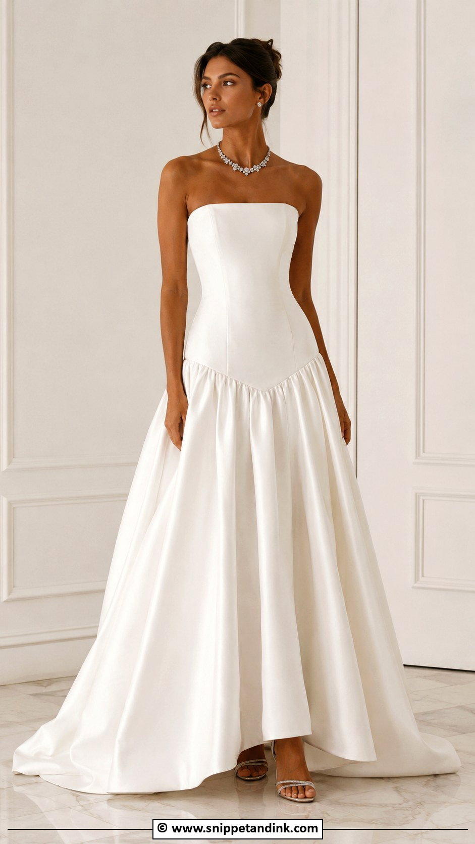 Drop Waist Strapless Gown - Snippet and Ink - 25 Drop Waist Gown Ideas