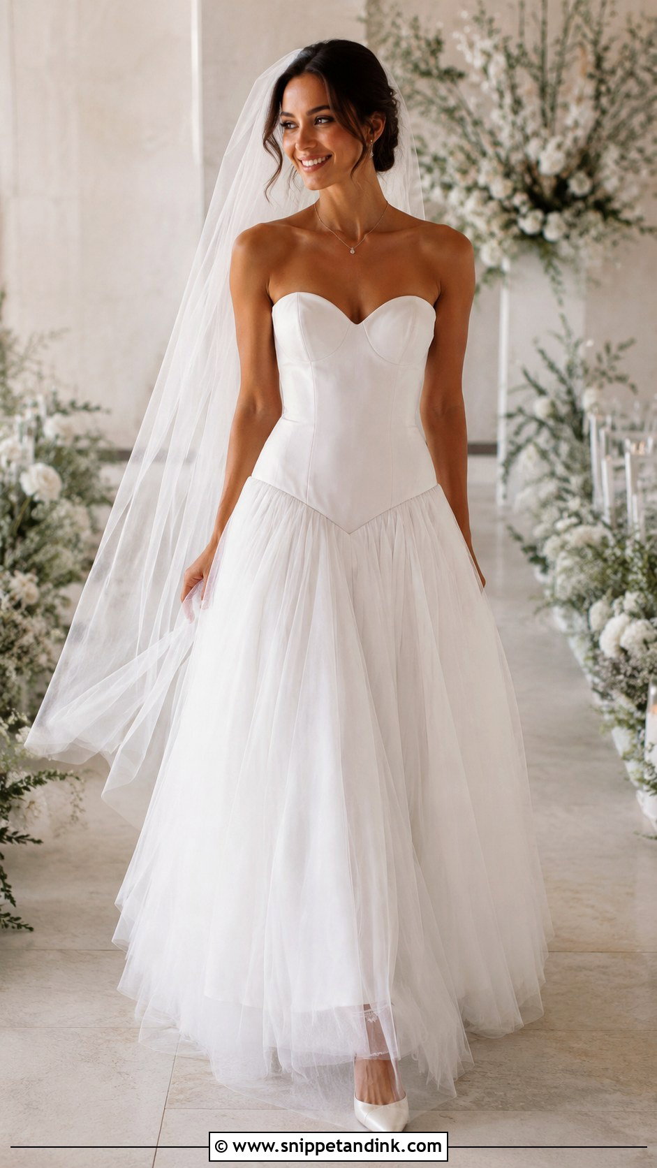 Drop Waist Sweetheart Wedding Dress - Snippet and Ink - 25 Dropped Waist Wedding Dress Ideas