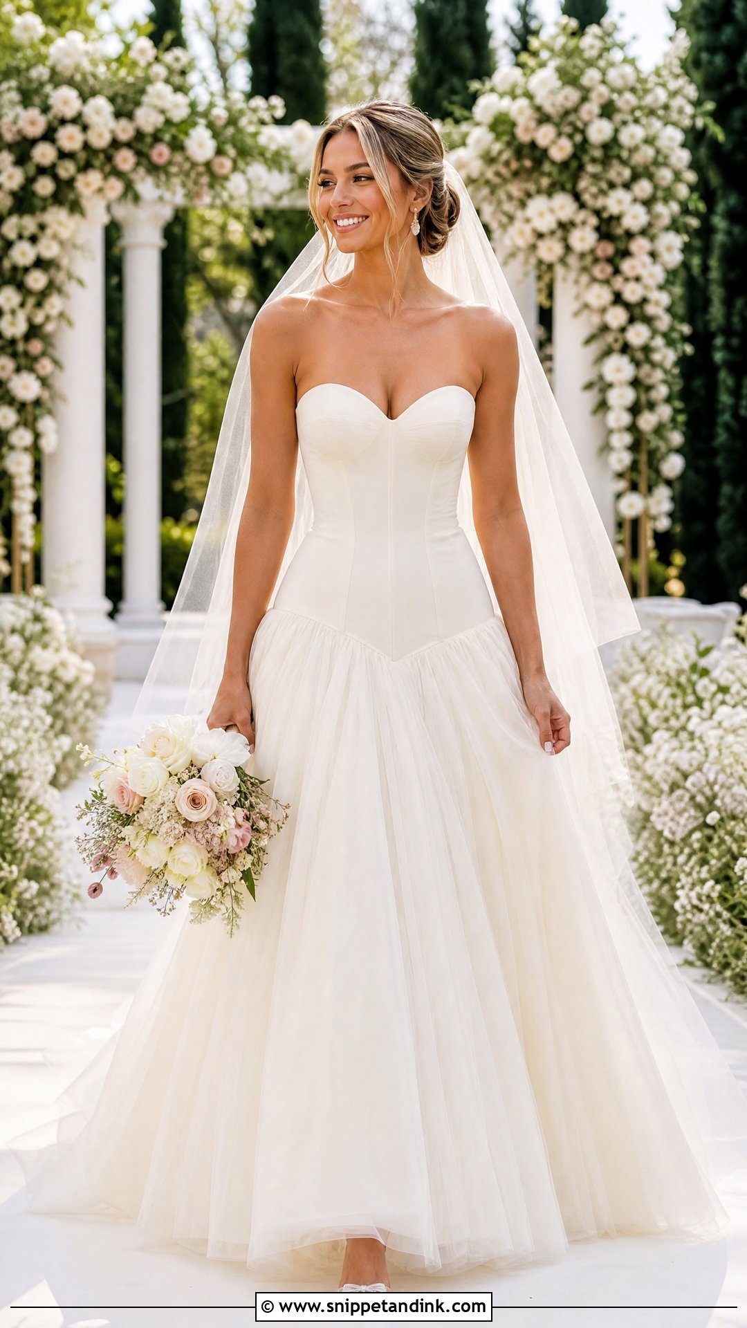 Drop Waist Sweetheart Wedding Gown - Snippet and Ink - 25 Dropwaist Wedding Gown Ideas