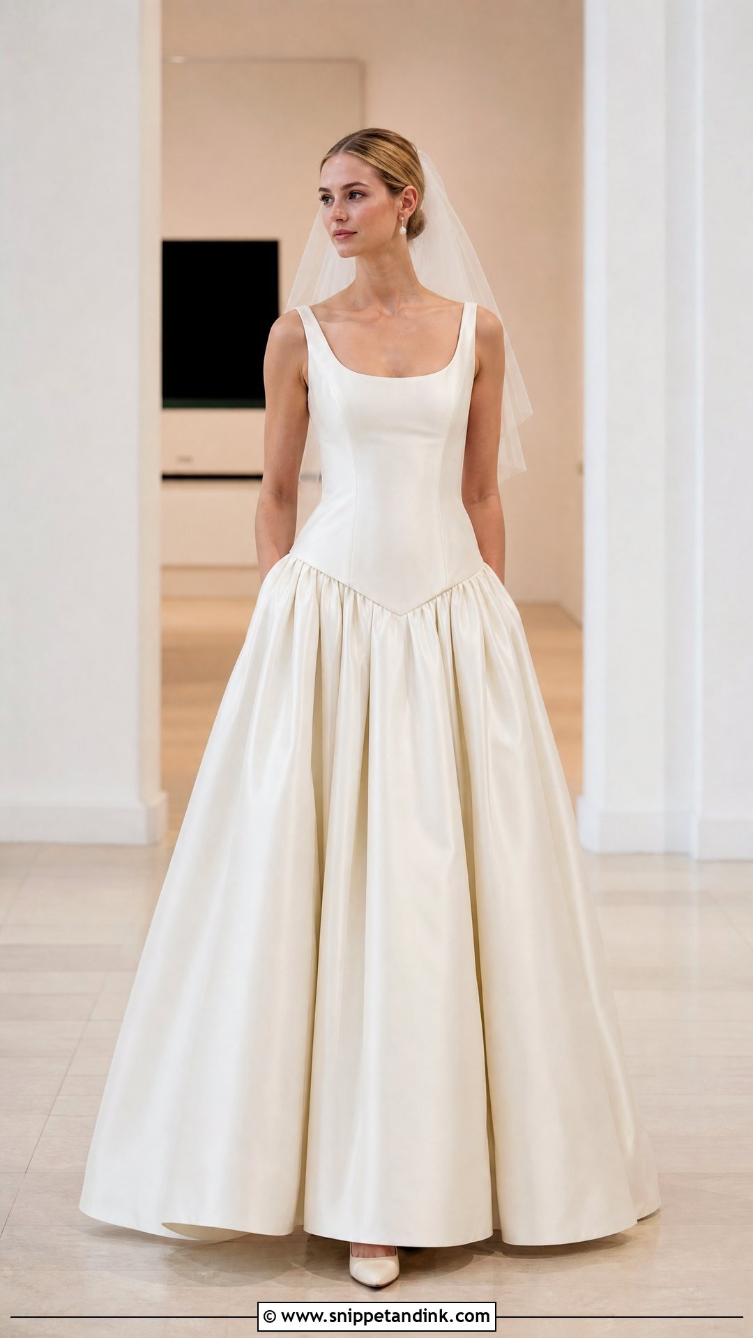 Drop Waist Taffeta Wedding Dress - Snippet and Ink - 25 Taffeta Wedding Dress Ideas