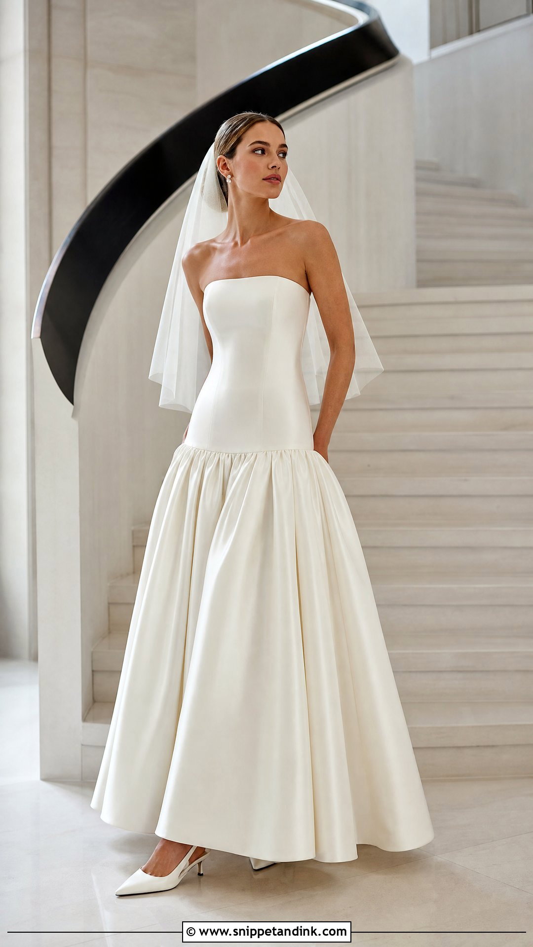 Drop Waist Tube Wedding Gown - Snippet and Ink - 20 Tube Wedding Gown Ideas