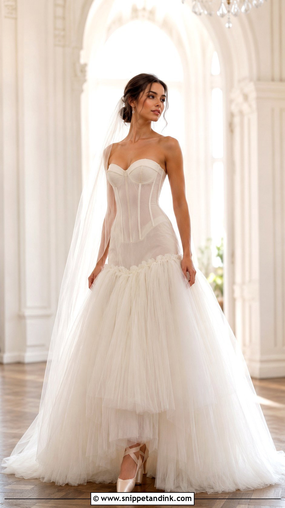 Drop Waist Tulle Wedding Dress - Snippet and Ink - 25 Drop Waist Wedding Dresses
