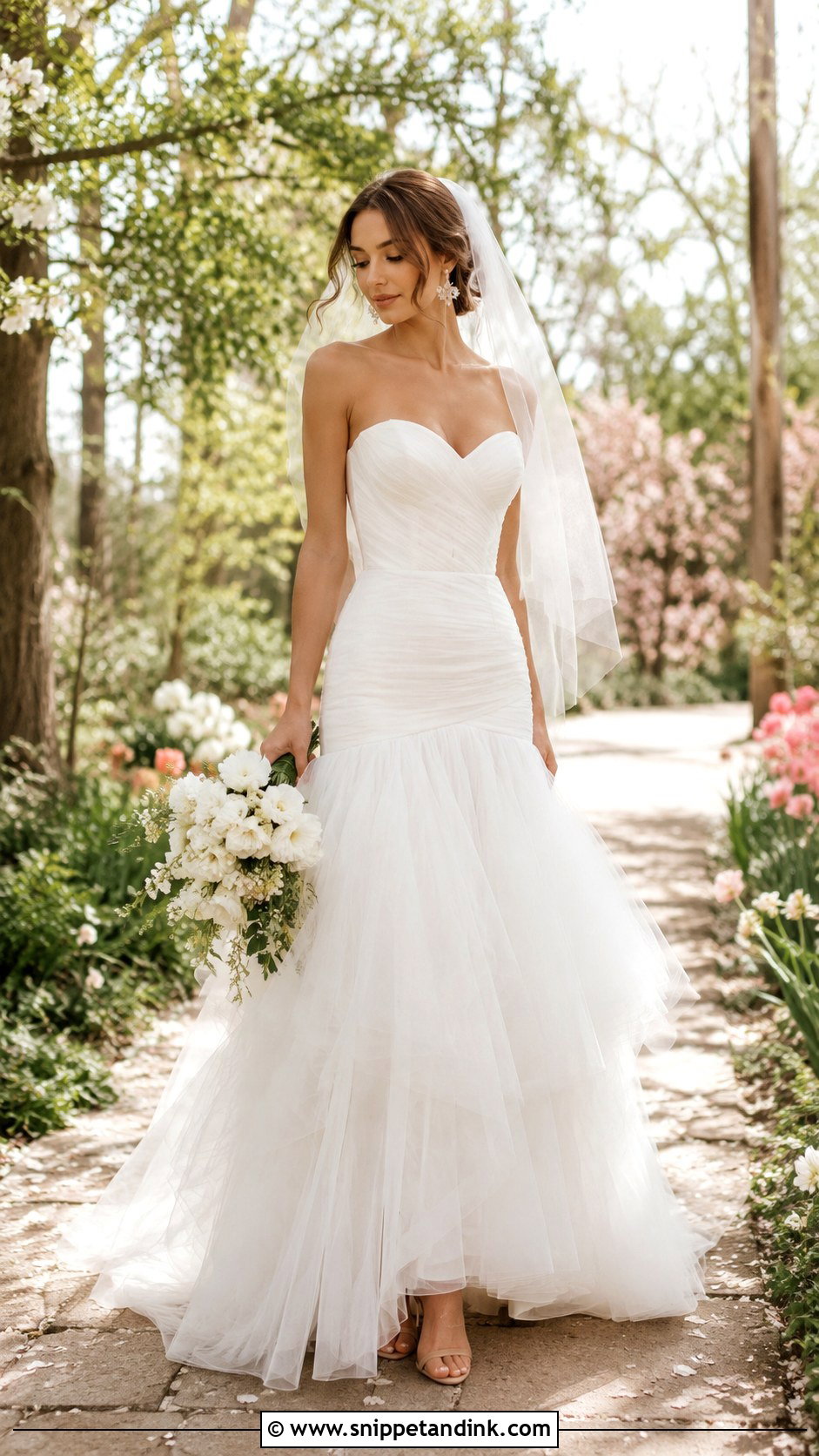 Drop Waist Tulle Wedding Dress - Snippet and Ink - 25 Dropped Waist Wedding Dress Ideas