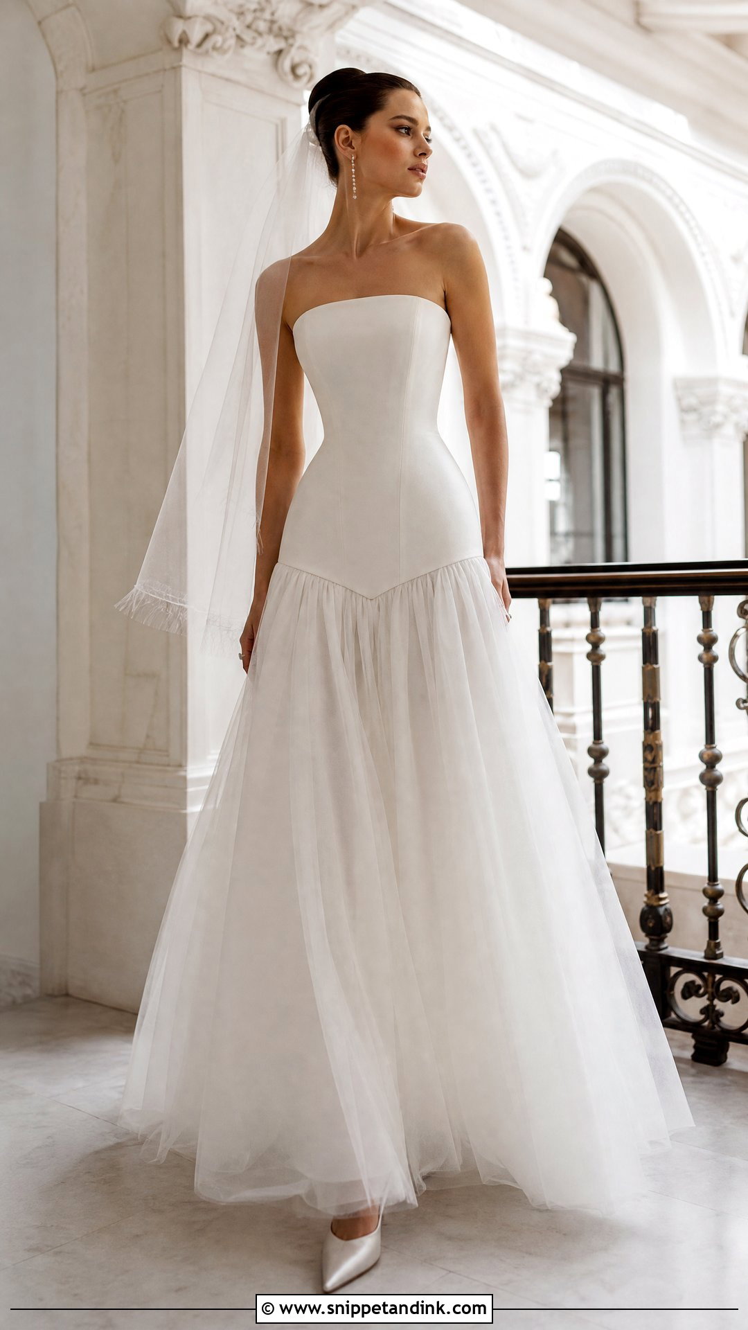 Drop Waist Tulle Wedding Dress - Snippet and Ink - 25 Floaty Wedding Dress Ideas