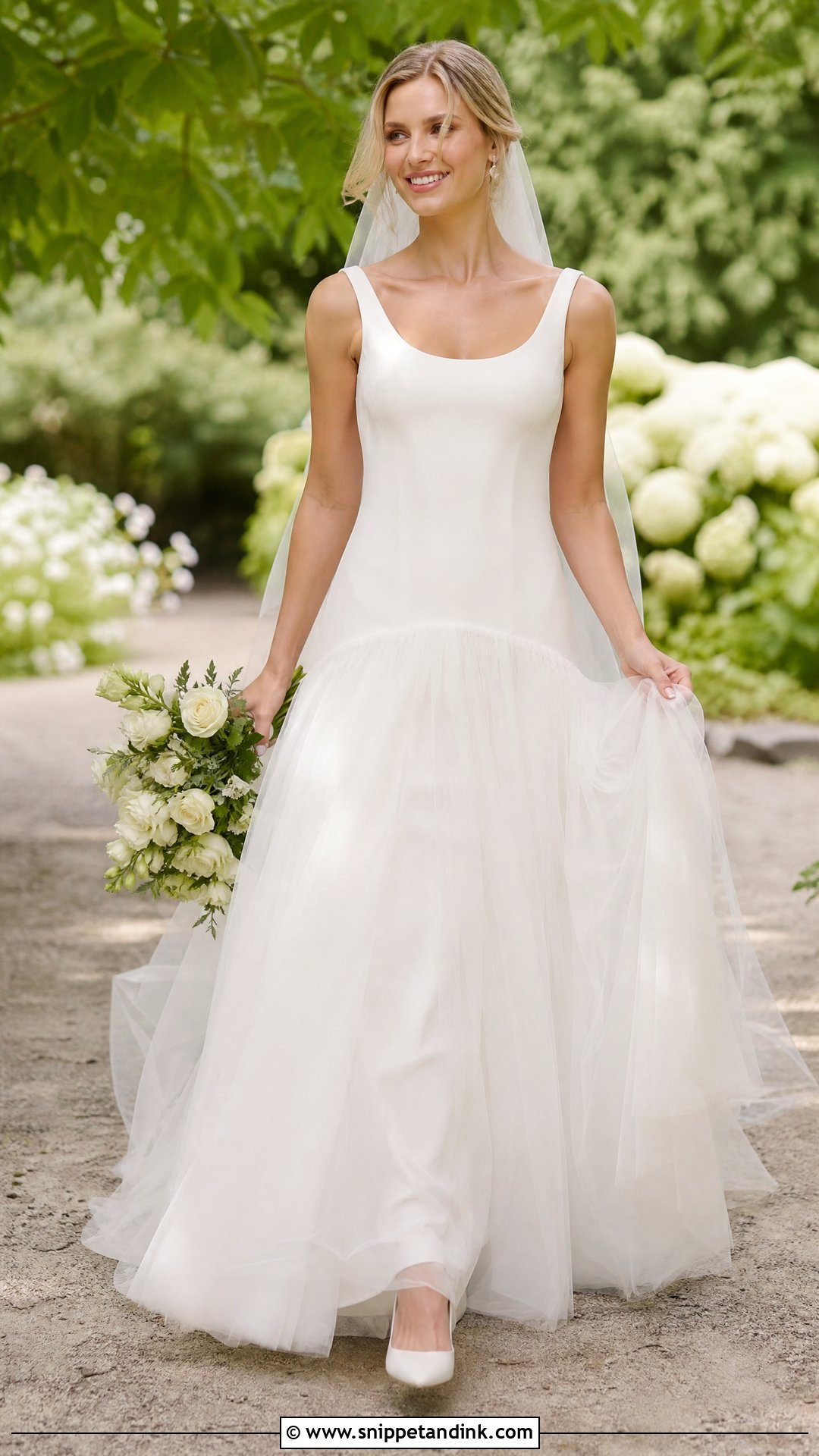 Drop Waist Tulle Wedding Dress - Snippet and Ink - 20 Unique Modern Wedding Dress Ideas