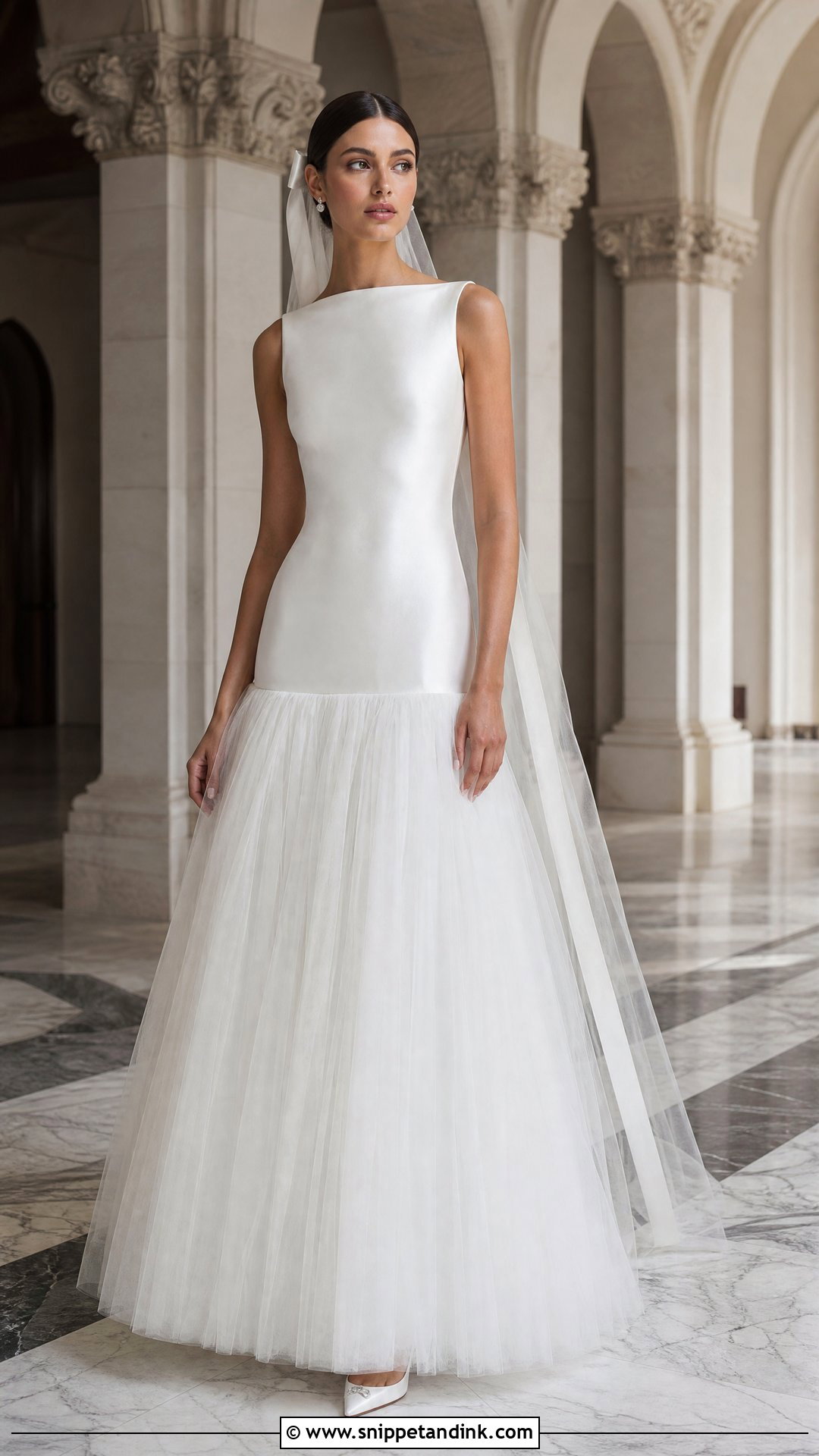 Drop Waist Tulle Wedding Dress - Snippet and Ink - 20 Original Wedding Dress Ideas