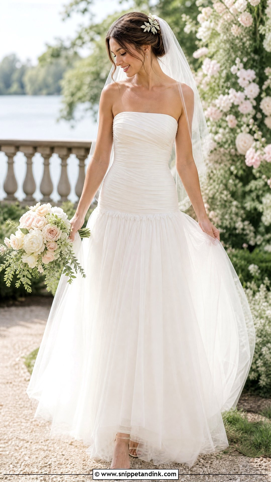 Drop Waist Tulle Wedding Gown - Snippet and Ink - 25 Dropwaist Wedding Gown Ideas