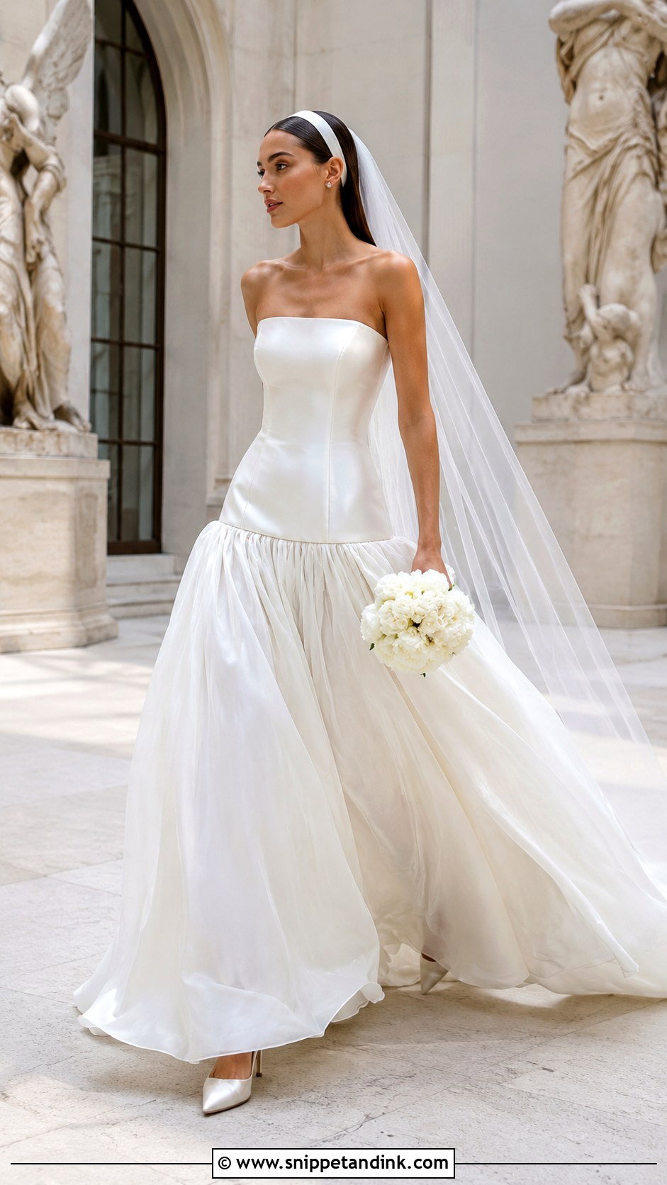 Drop Waist Vera Wang Wedding Dress - Snippet and Ink - 20 Vintage Vera Wang Wedding Dress Ideas