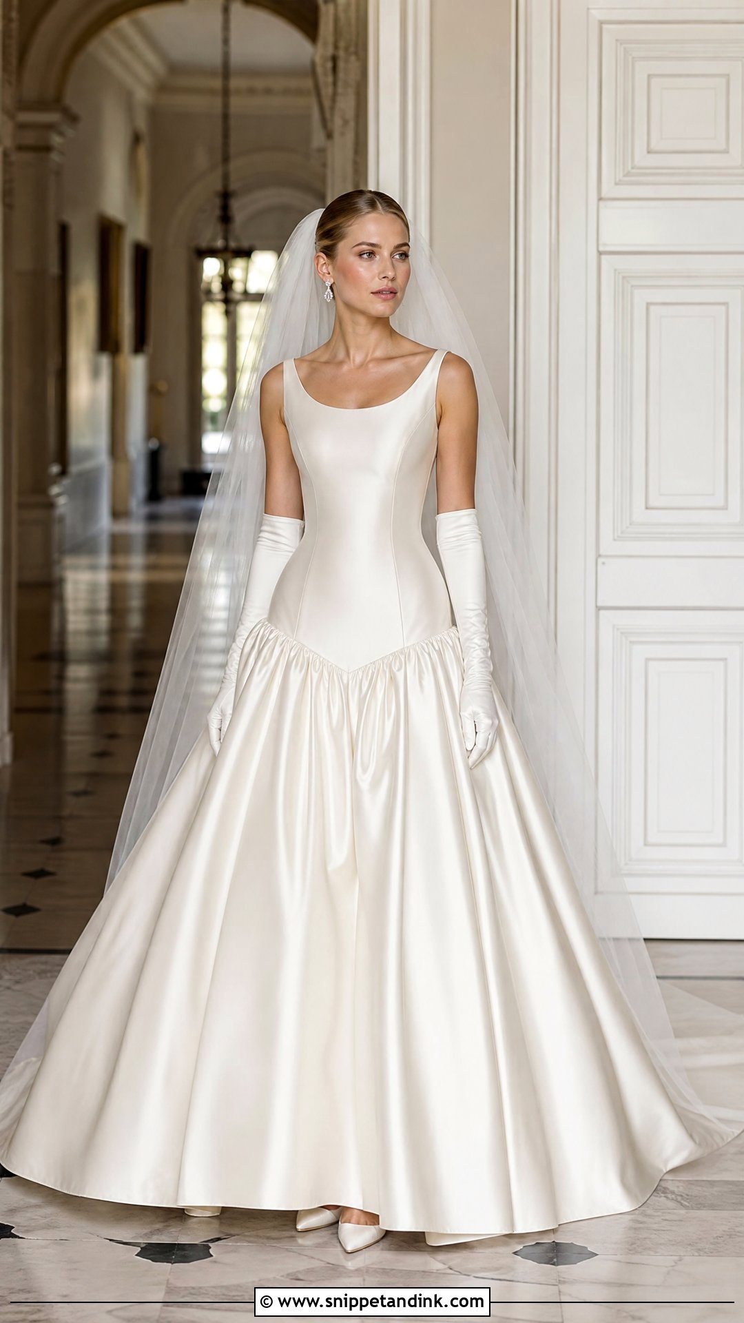 Drop Waist Vintage Ballgown Wedding Dress - Snippet and Ink - 20 Vintage Ballgown Wedding Dress Ideas