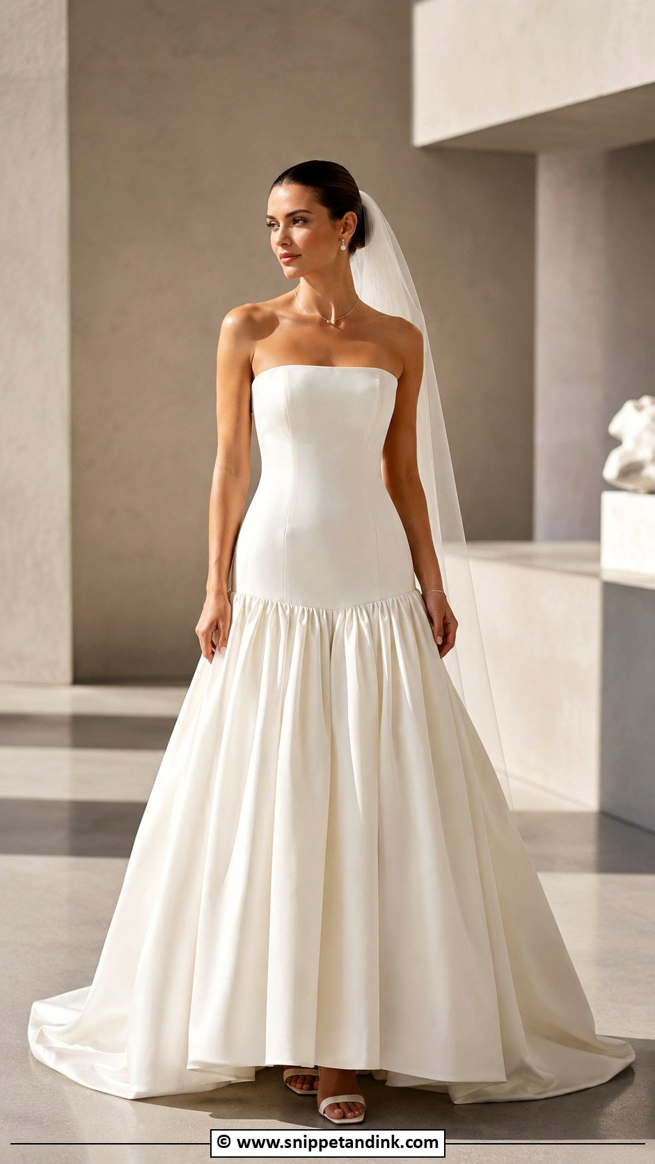 Drop Waist Wedding Dress - Snippet and Ink - 30 Bridal Dress Fashion Ideas