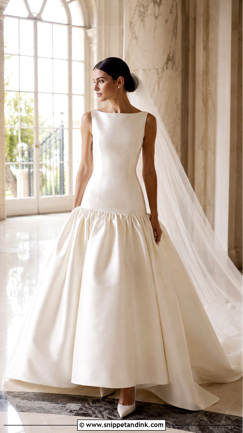 Drop Waist Wedding Dress - Snippet and Ink - 20 Glamour Wedding Dress Ideas