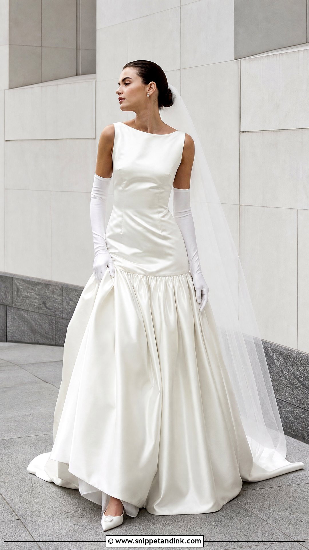 Drop Waist Wedding Dress - Snippet and Ink - 20 Uk Wedding Dress Ideas