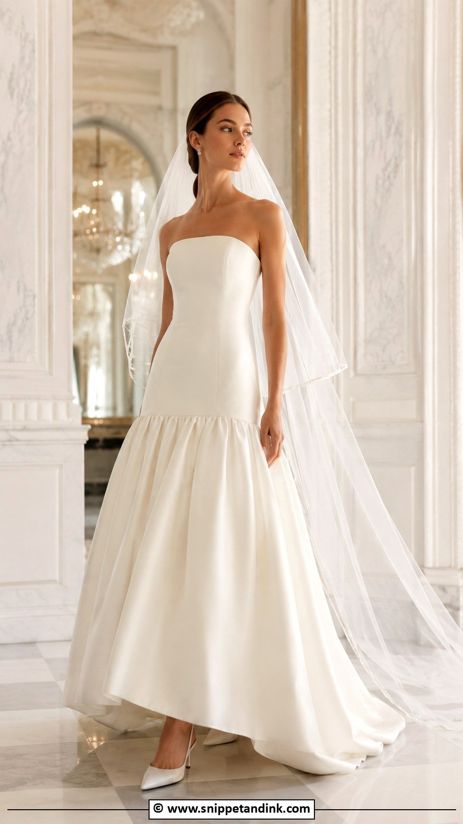 Drop Waist Wedding Dress - Snippet and Ink - 30 Chic Wedding Dress Ideas