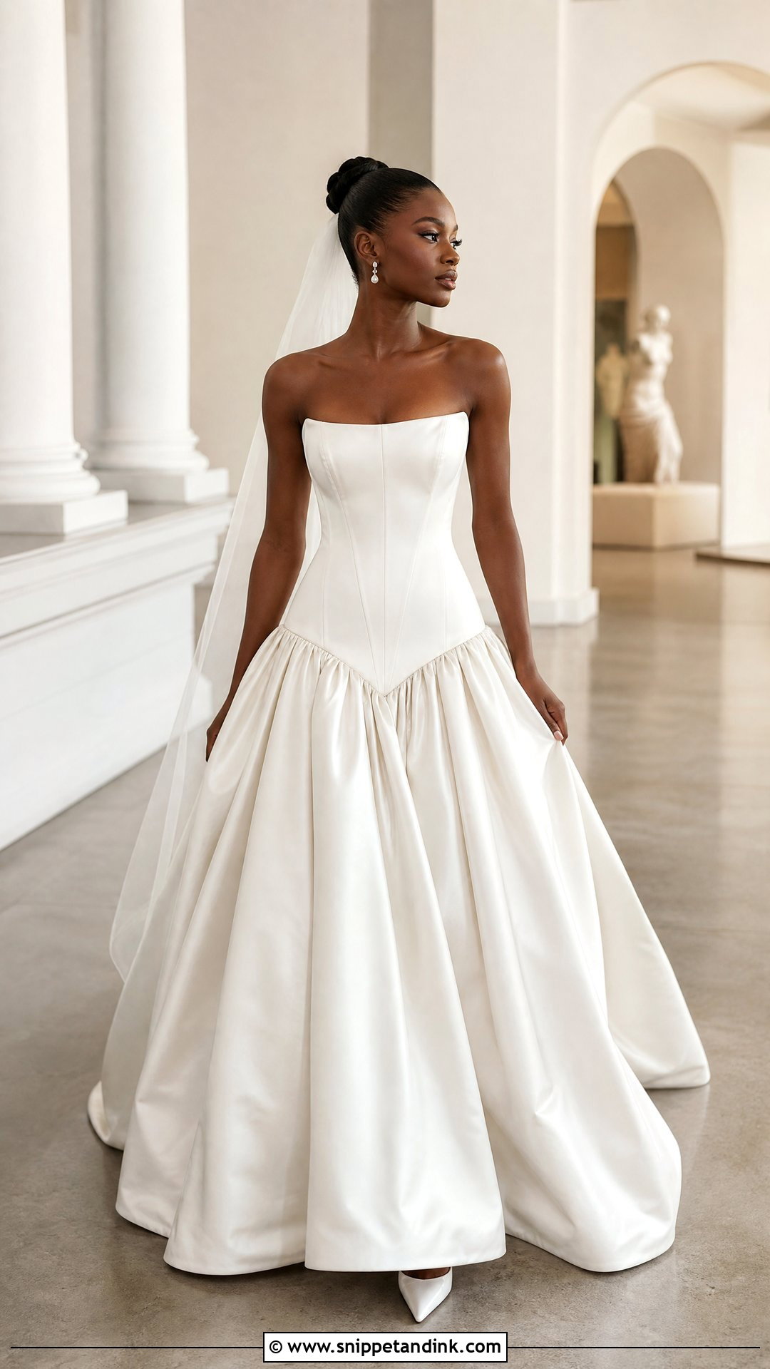 Drop Waist Wedding Dress - Snippet and Ink - 20 Wedding Dresses for Black Women