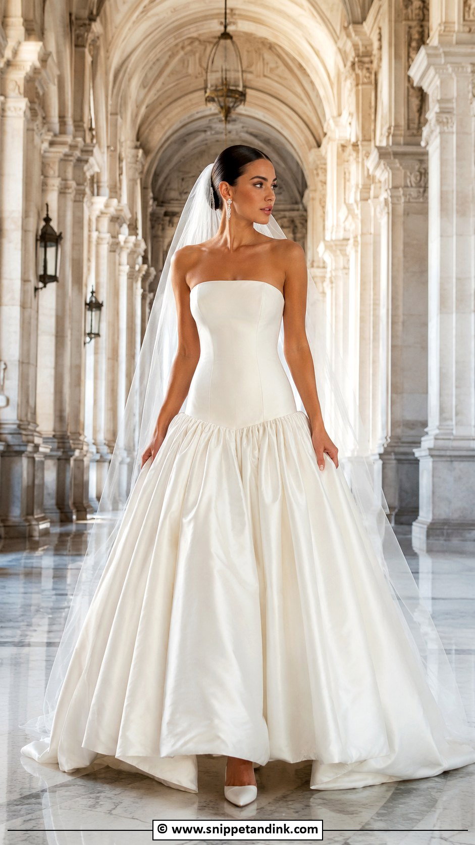 Drop Waist Wedding Dress - Snippet and Ink - 30 Couture Wedding Gowns