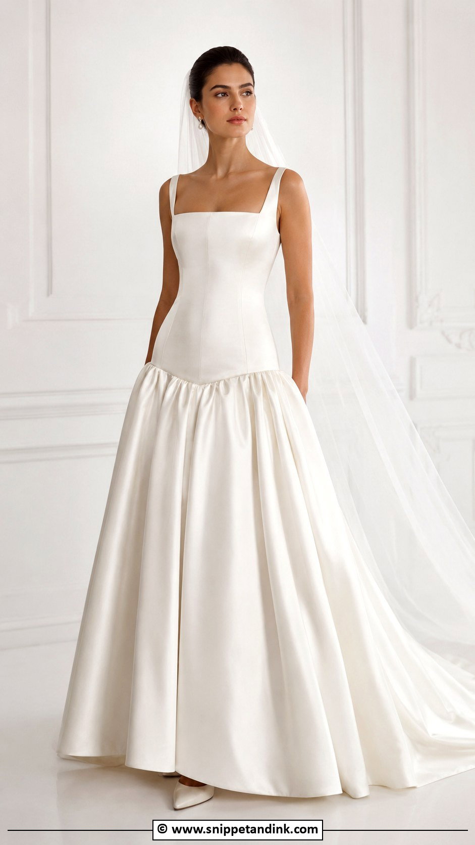 Drop Waist Wedding Dress - Snippet and Ink - 30 Timeless Elegant Wedding Dress Ideas