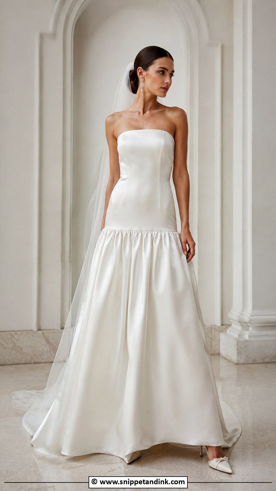 Drop Waist Wedding Dress - Snippet and Ink - 30 Wedding Dress Aesthetic Ideas