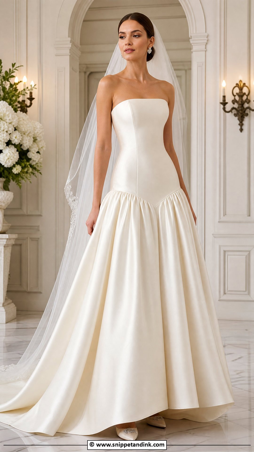 Drop Waist Wedding Dress - Snippet and Ink - 35 Dream Wedding Dresses