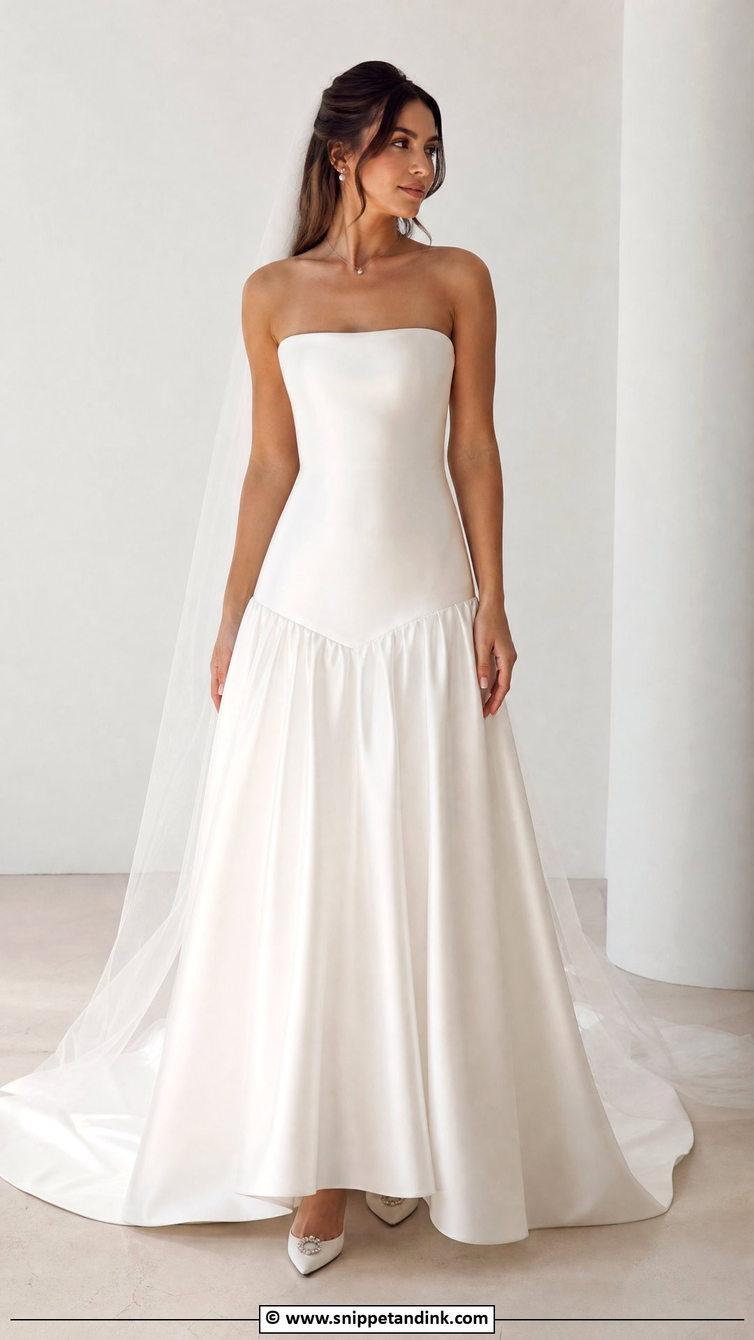 Drop Waist Wedding Dress - Snippet and Ink - 35 Dreamy Wedding Dress Ideas