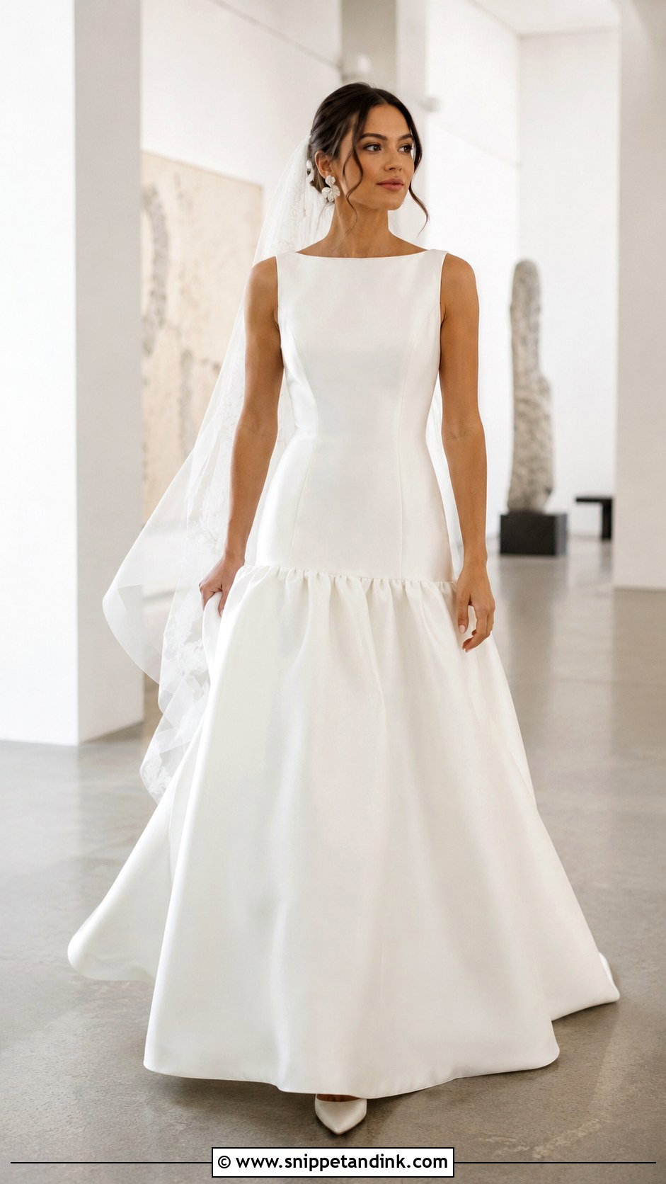 Drop Waist Wedding Dress - Snippet and Ink - 25 Structured Wedding Dress Ideas