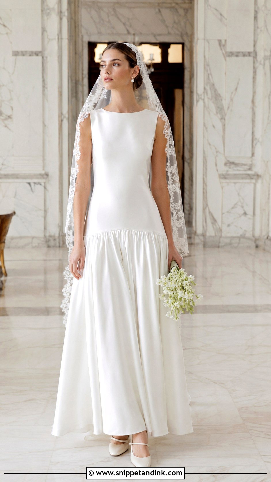 Drop Waist Wedding Dress - Snippet and Ink - 20 20s Style Wedding Dress Ideas