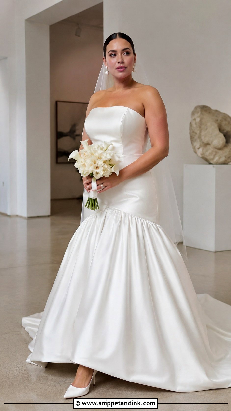 Drop Waist Wedding Dress For Curvy Brides - Snippet and Ink - 30 Wedding Dresses for Curvy Brides