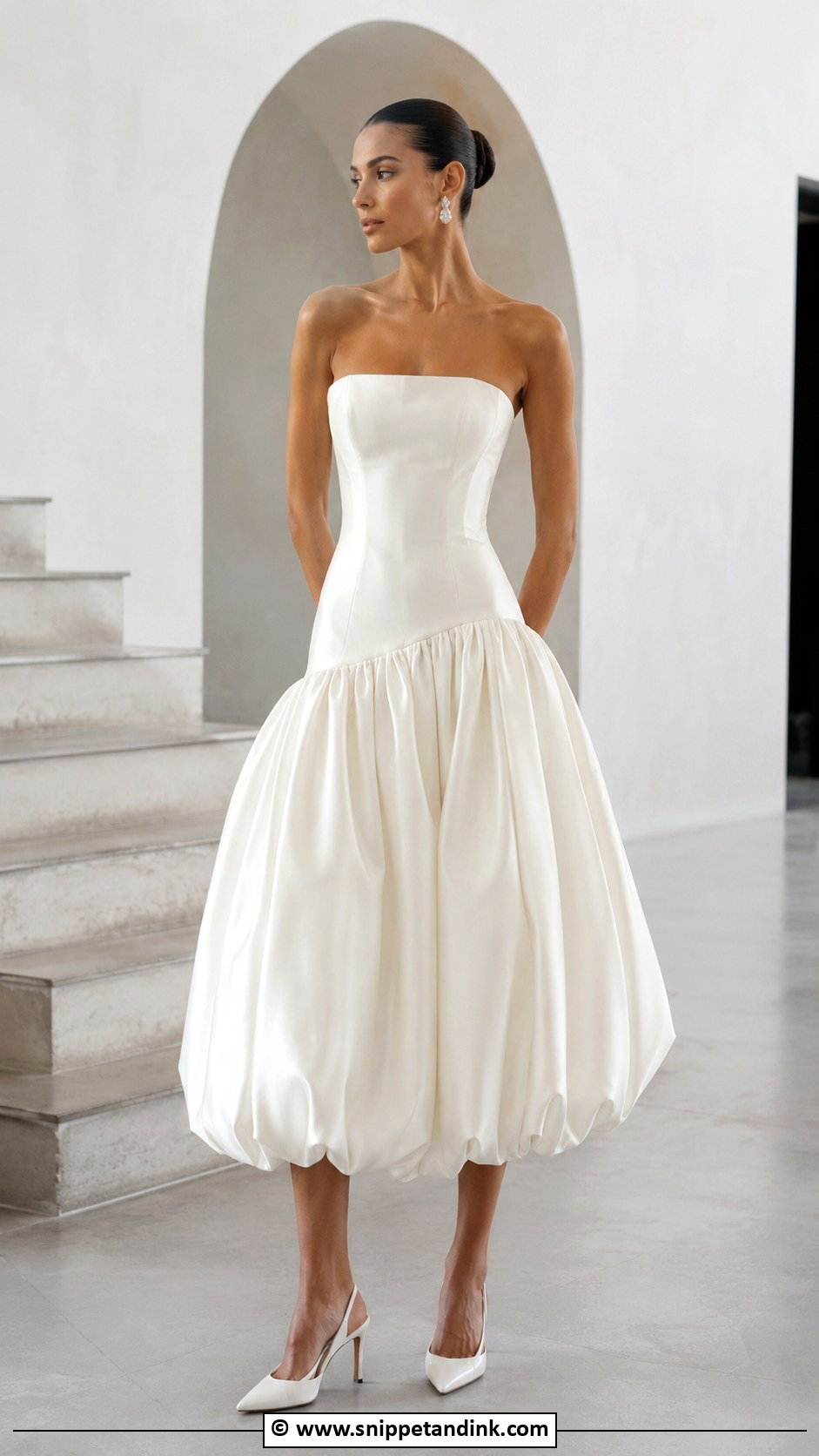 Drop Waist Wedding Dress With Bubble Hem - Snippet and Ink - 30 Extravagant Wedding Dresses