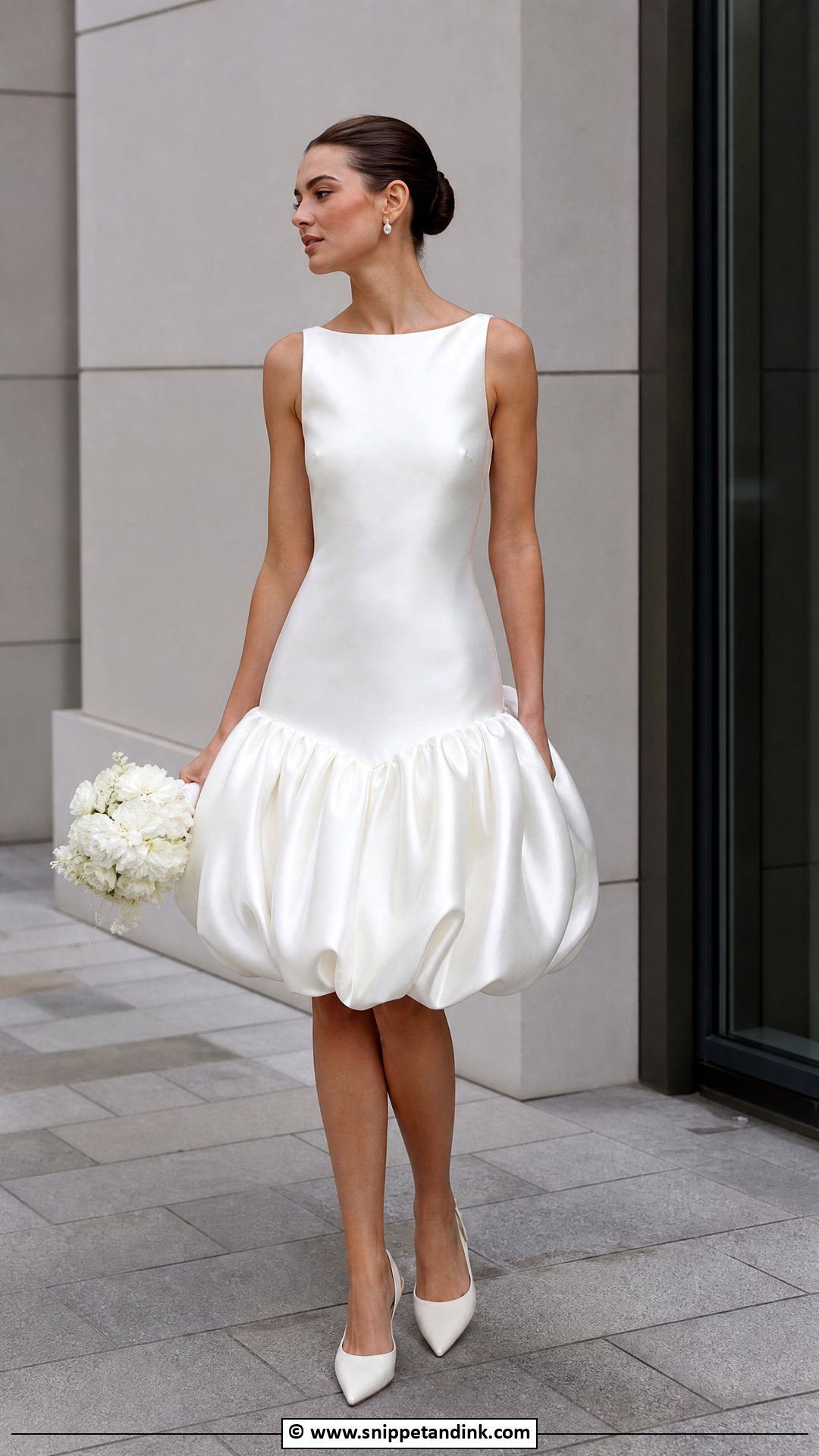 Drop Waist Wedding Dress With Bubble Skirt - Snippet and Ink - 35 Drop Waist Wedding Dress Ideas
