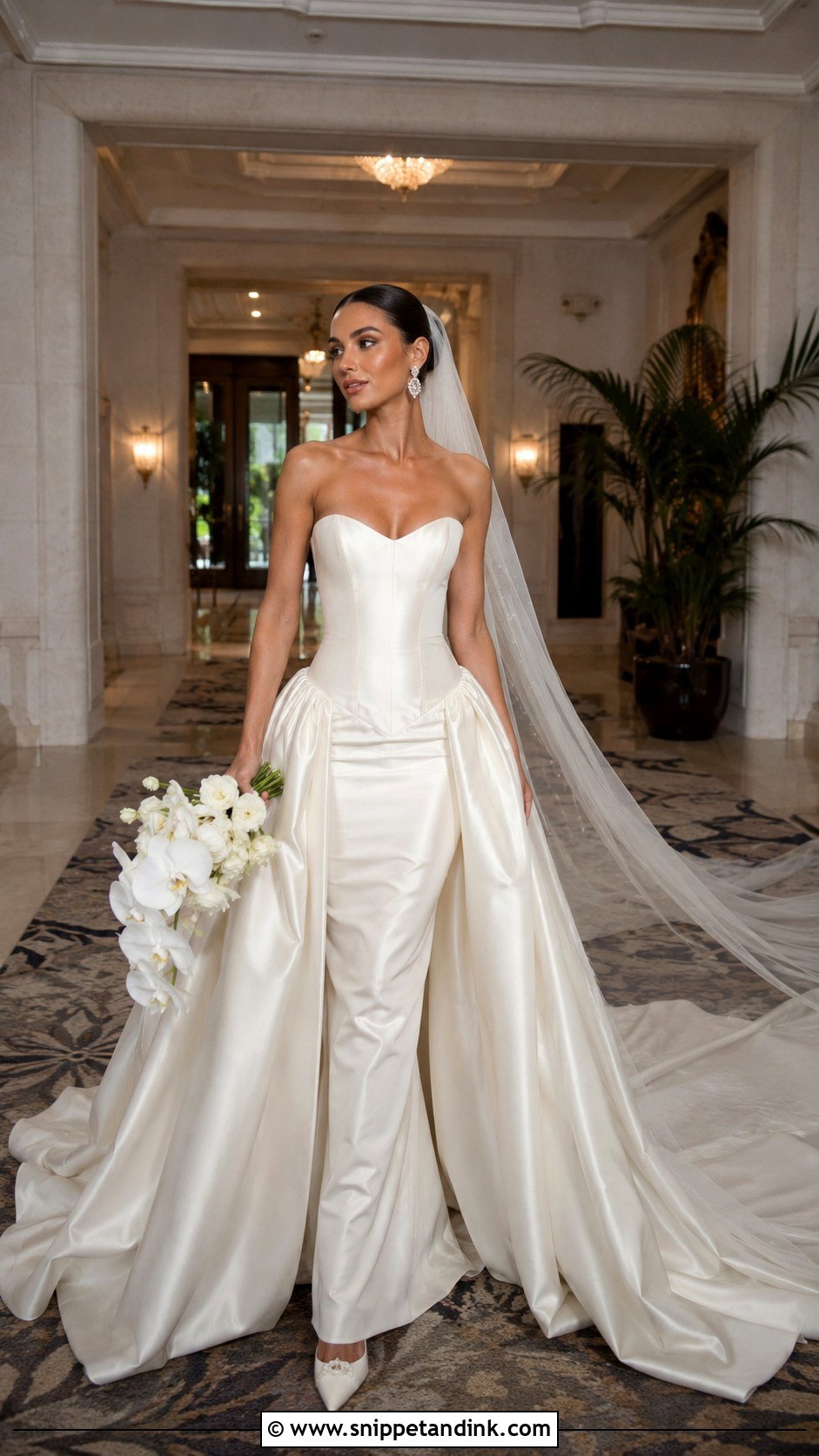 Drop Waist Wedding Dress With Detachable Overskirt - Snippet and Ink - 20 Dropwaist Wedding Dresses