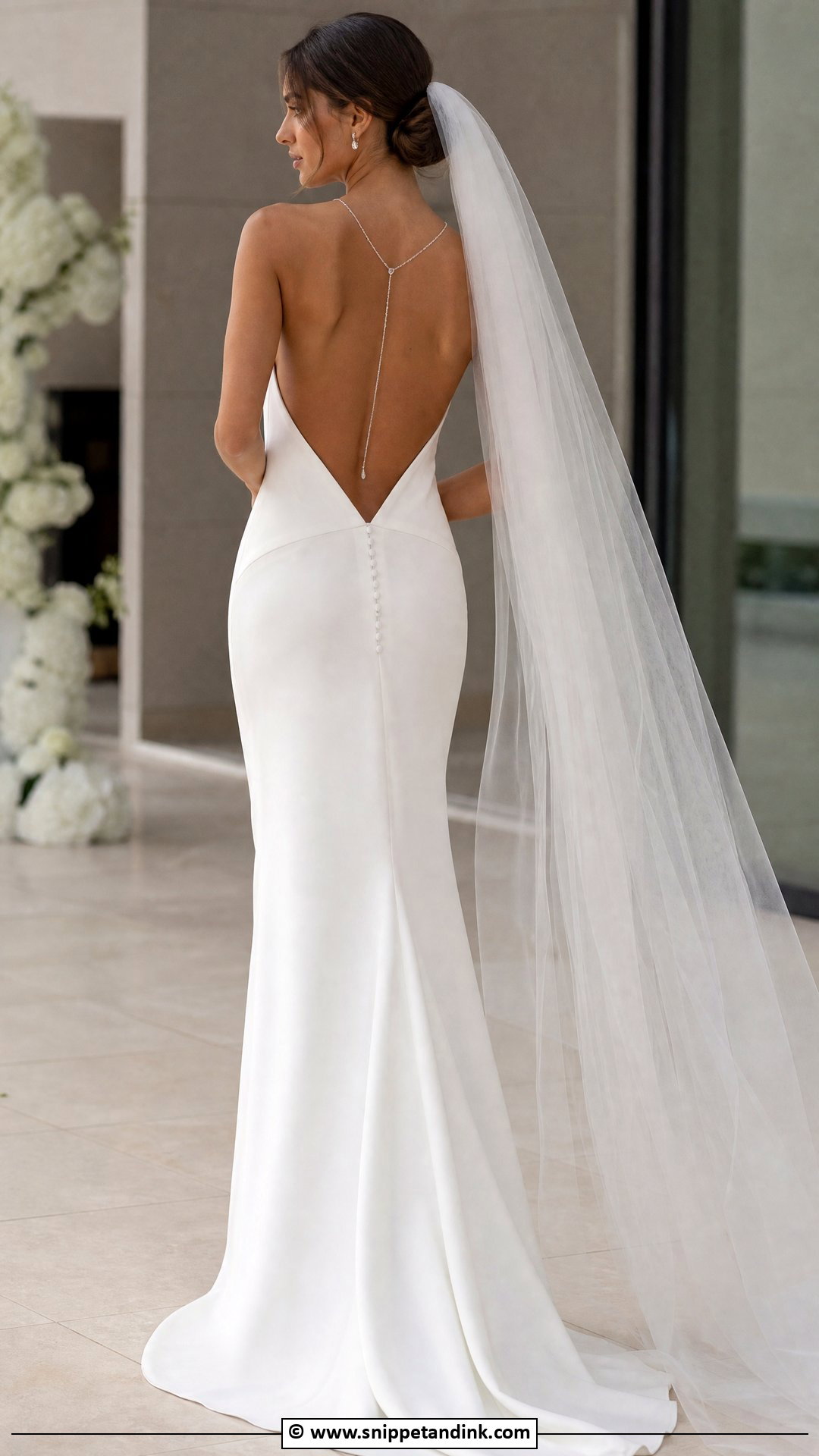 Drop Waist Wedding Dress With Open Back - Snippet and Ink - 35 Drop Waist Wedding Dress Ideas