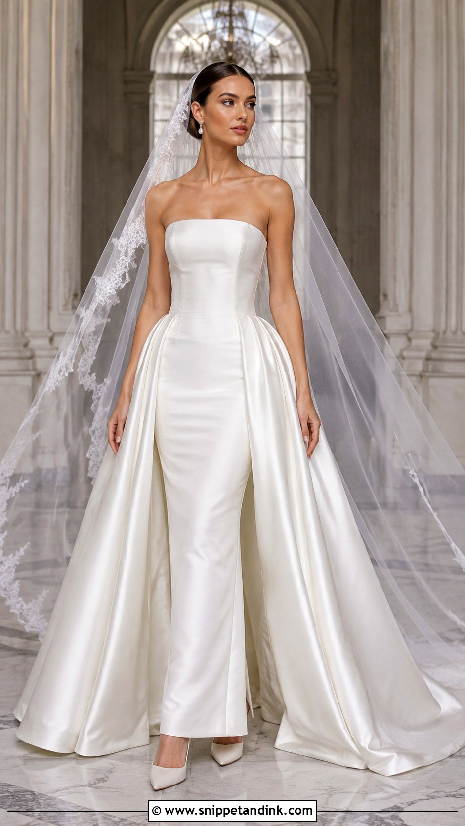 Drop Waist Wedding Dress With Overskirt - Snippet and Ink - 20 Drop Waste Wedding Dress Ideas