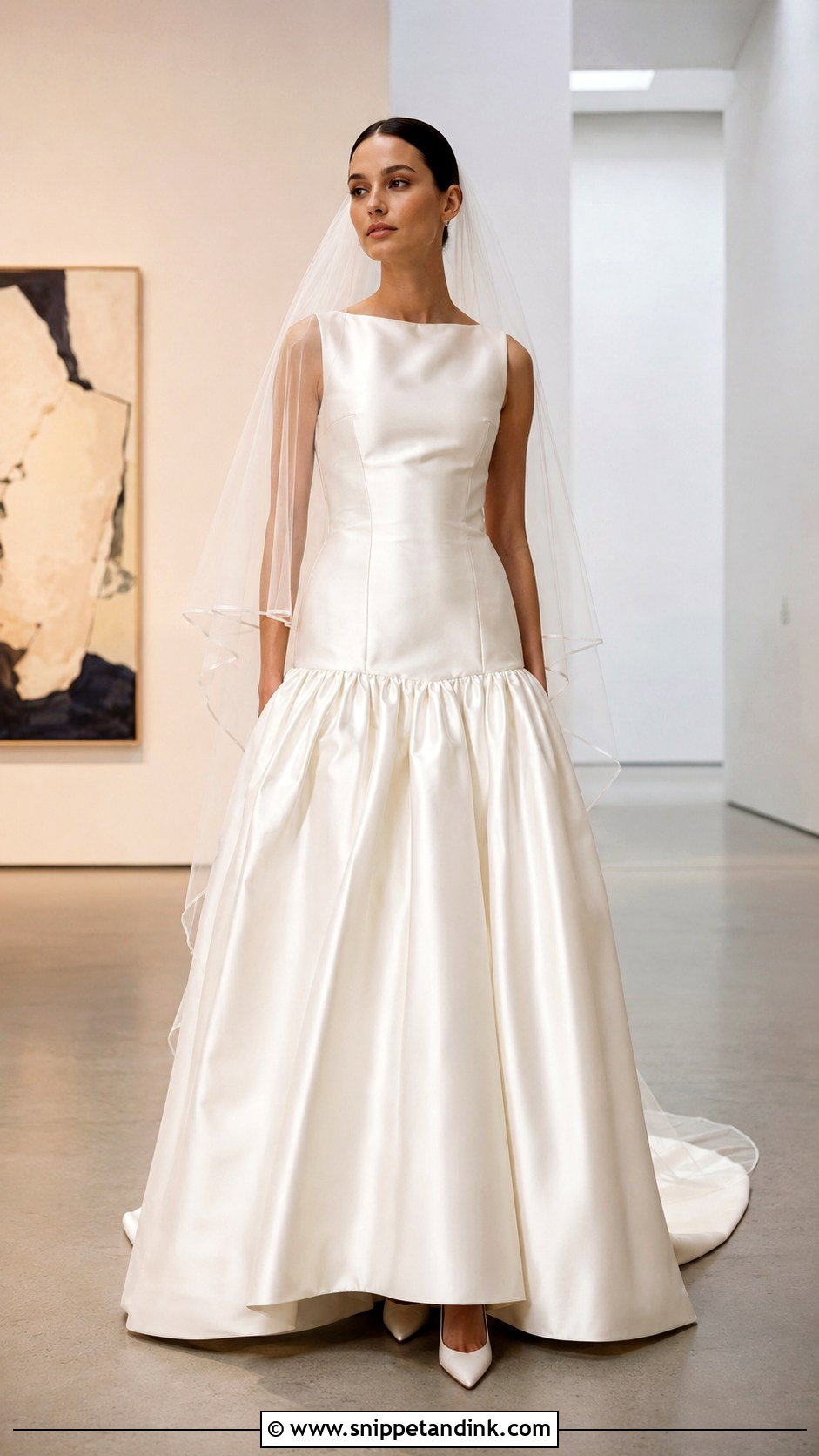 Drop Waist Wedding Gown - Snippet and Ink - 20 Brides Gown Ideas