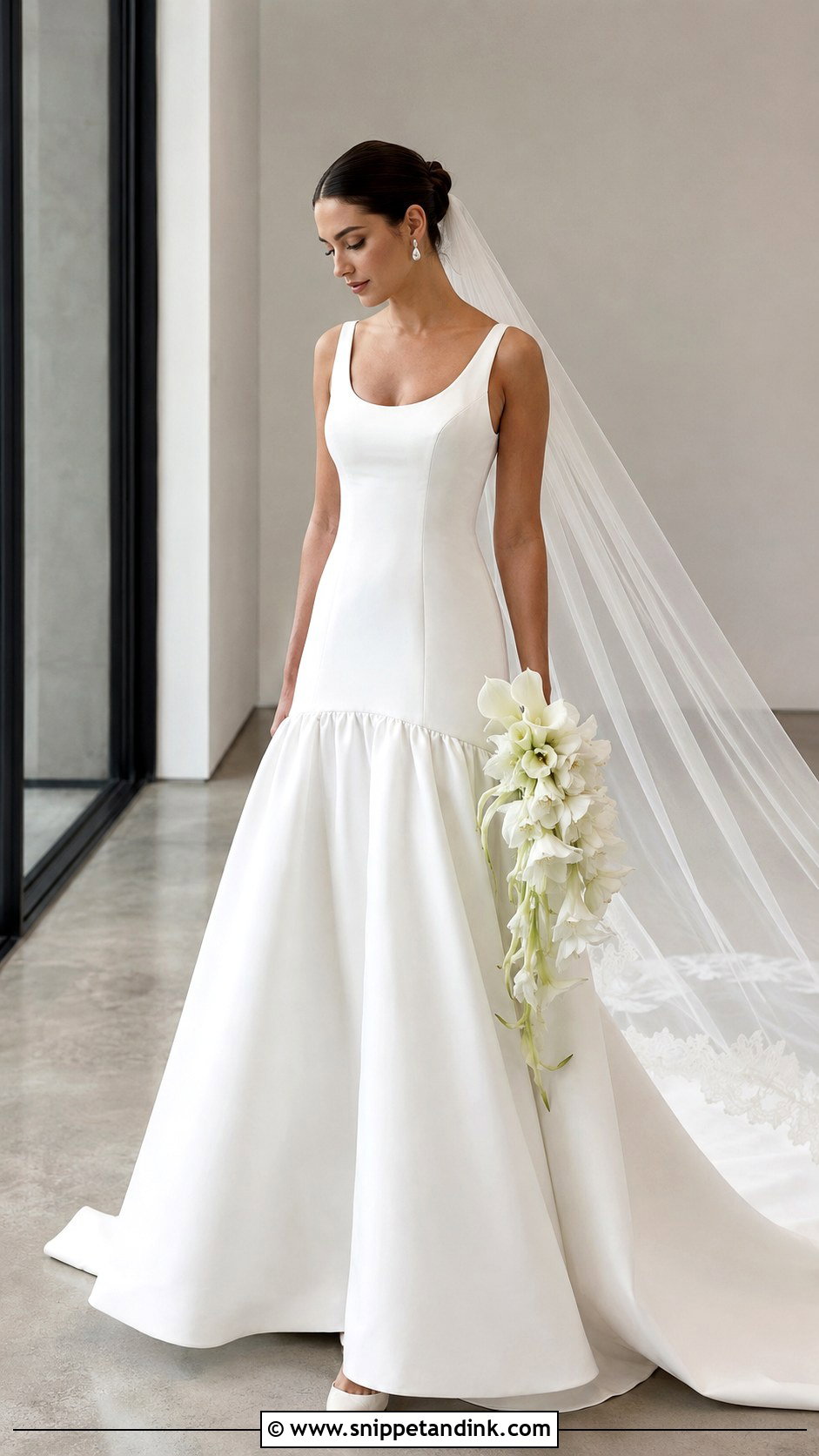 Drop Waist Wedding Gown - Snippet and Ink - 20 Classy Minimalist Wedding Gown Ideas